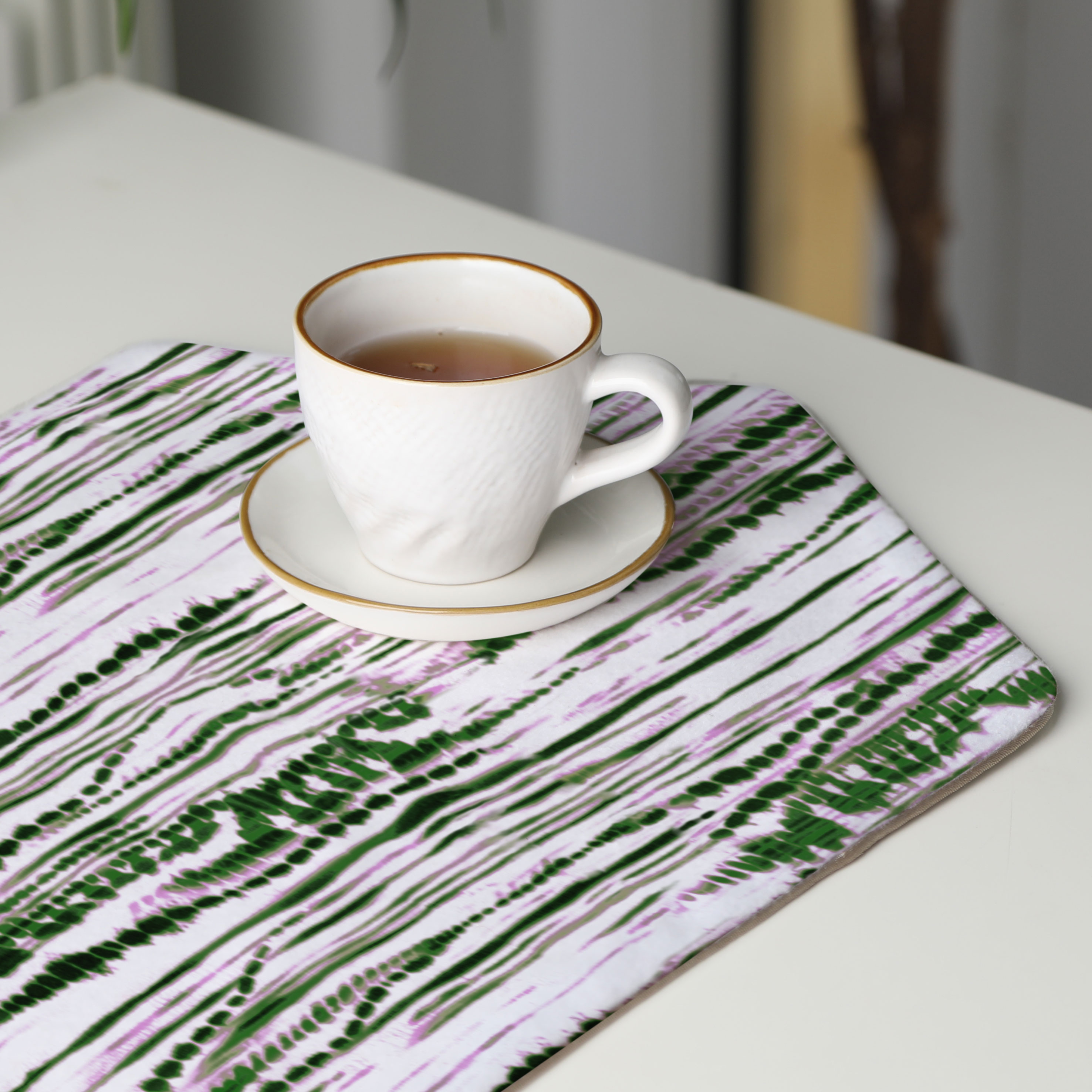 رومیزی عسلی، 6 گوشه، مخمل ضخیم، کد TA40-71