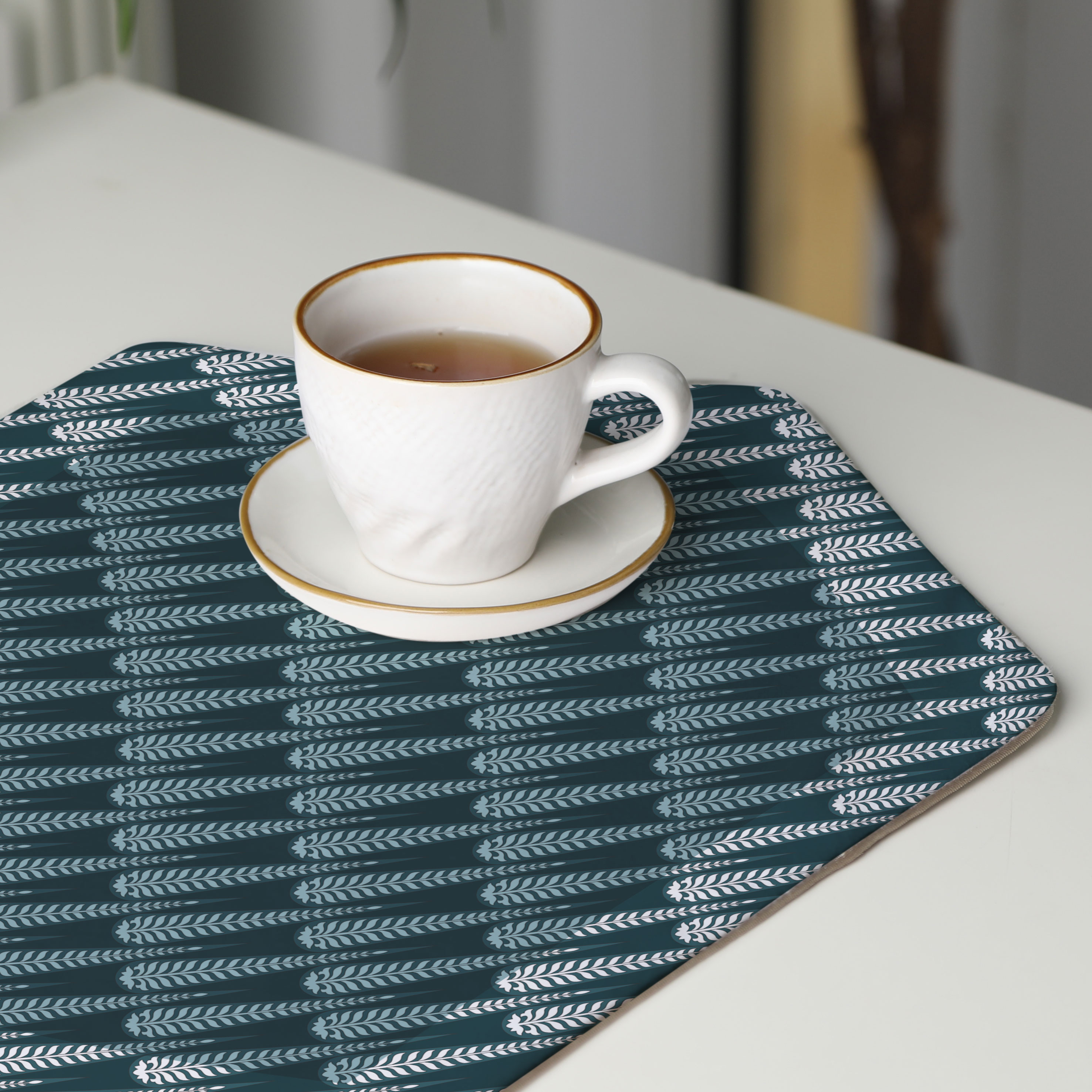 رومیزی عسلی، 6 گوشه، مخمل ضخیم، کد TA40-63
