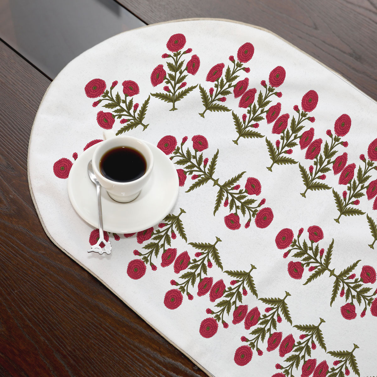 رانر مخمل، لب گرد، آسترکشی و قیطان دوزی، کد: RC170-89